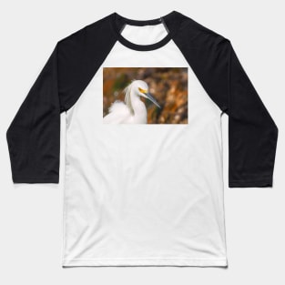 snowy egret portrait Baseball T-Shirt